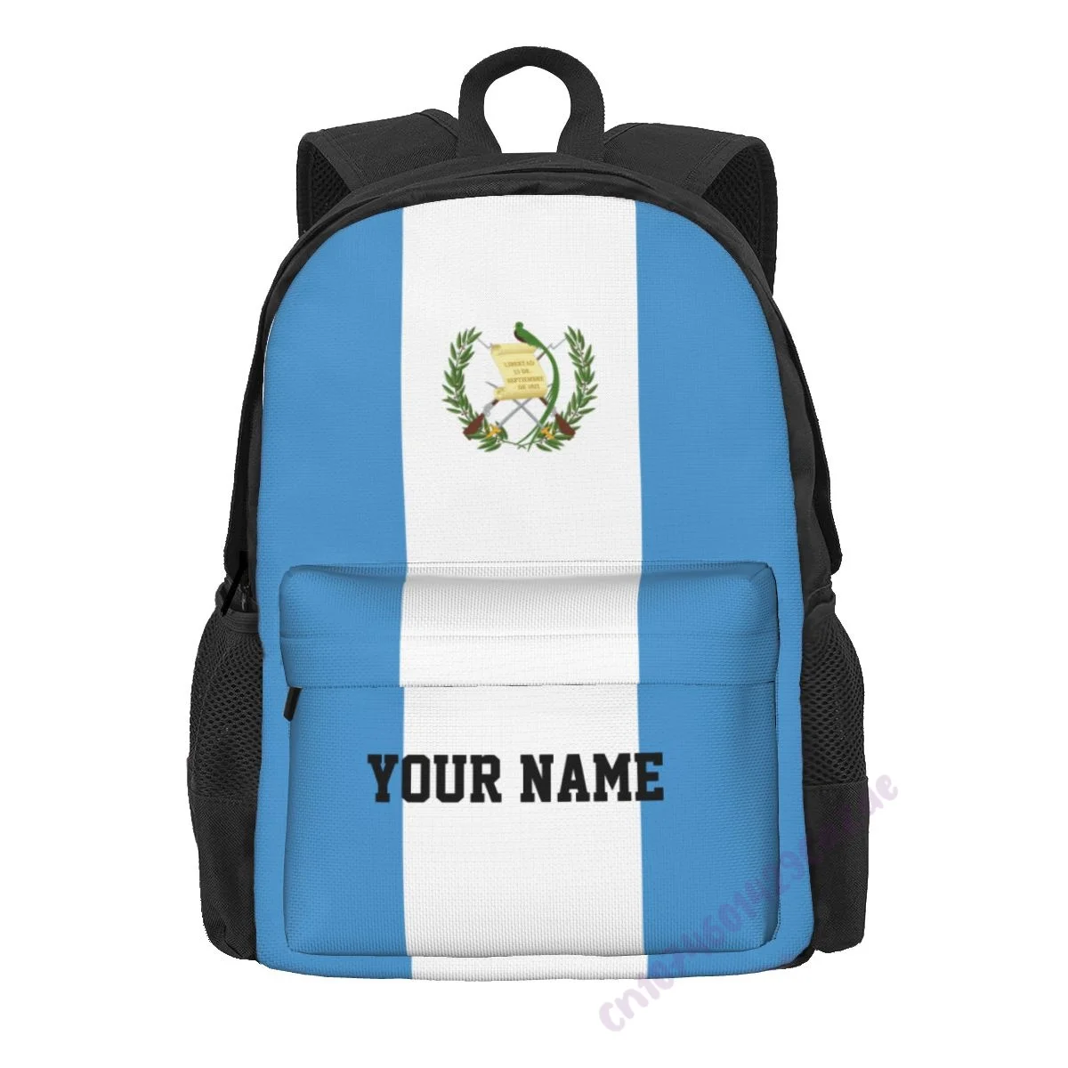 Custom Name Guatemala Flag Polyester Backpack For Men Women Travel Bag Casual Students Hiking Travel Camping