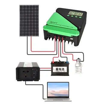 12V 24V MPPT WiFi solární regulátor nabíjení Auto 30A 60A Solární panel Regulátor LCD USB pro Lifepo4 olověné a lithiové baterie 10 nejlepší prodej mppt wifi - №9