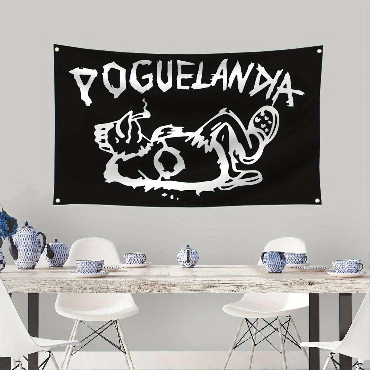 A Bold and Unique Wall Tapestry: Transform Your Space with This Eye-Catching Design Featuring the Word 