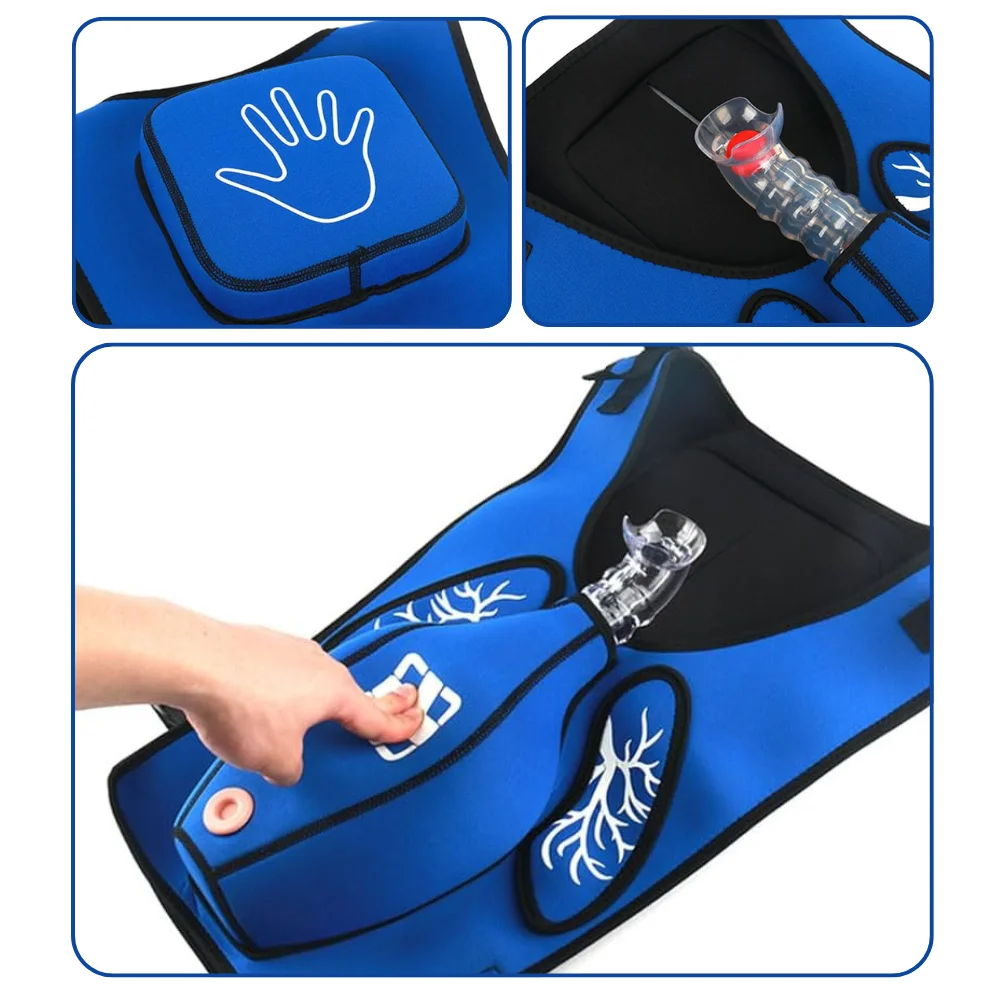 Heimlich Maneuver Teaching Training Vest CPR Savers Act Fast Rescue Choking Vest Trainer Model with with Tracheal Blockage