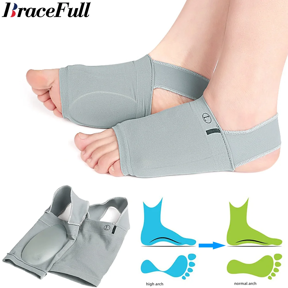 Arch Support Sleeves Orthotic Insoles Pad Plantar Fasciitis Heel Spurs Strap Foot Care Flat Feet Pain Relief Socks Relief Track