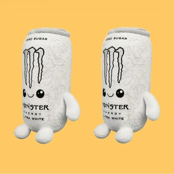 HOT Simulation White Energy Drink Can Shaped Plush Toy Zero Sugar Theme Soft Stuffed Doll Desktop Ornament Holiday Gift For Fans