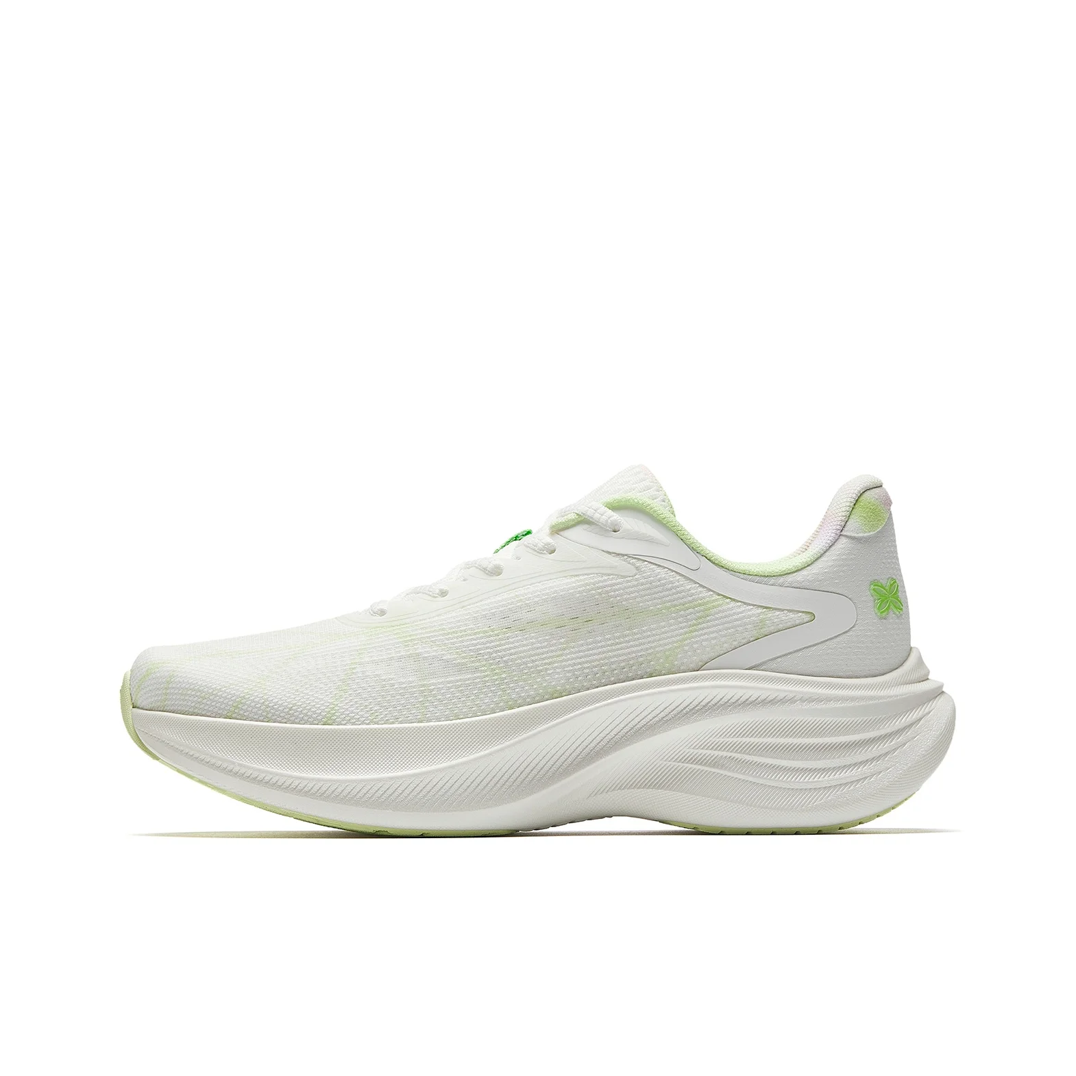 Anta Leaves Fabric Cushioning Abrasion Resistant Slip Resistant Low top Running Shoes Women's Papyrus White 122625536-11