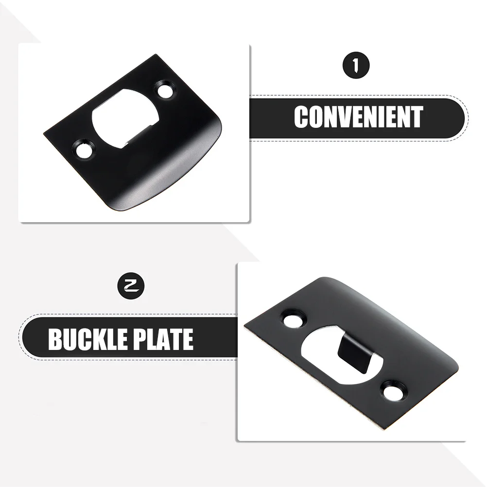 

Stainless Steel Deadbolt Reinforcement D-Shaped Lock Tongue Guide For Exterior Wooden Doors Durable Strike Plate With Screws