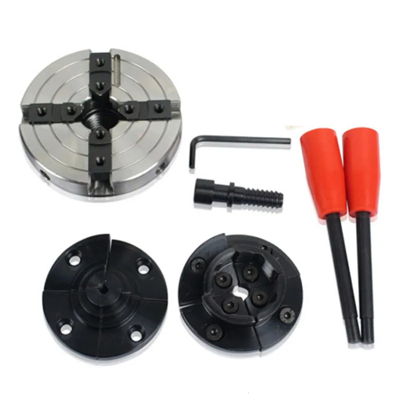 4 Inch 6 Inch Self-centering Chuck, Chuck  Linkage Four Claws, Woodworking , Front and Back Grab Chuck