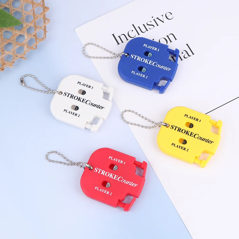 1Pc Mini Golf Score Shot Stroke Counter Two Digits Scoring Keeper Keychain For Golf Game Scorekeeper Gift For Golfers