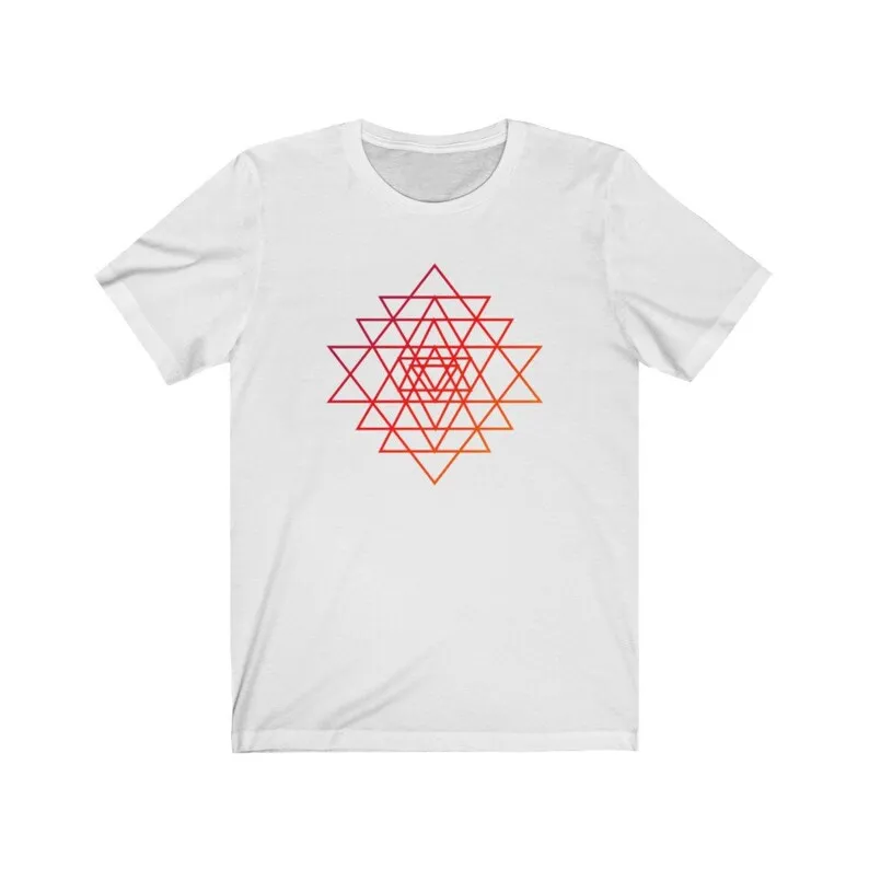 Sacred Geometry Sri Yantra Triangles Design T-Shirt