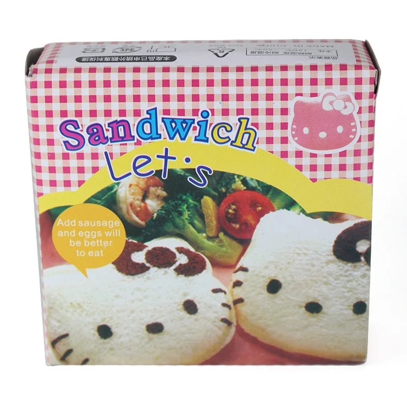 Hello Kitty Sandwich Mold, Molde Biscuit Criativo, Pão Caseiro, Bolas De Arroz Para Crianças, Ferramentas DIY Breakfast Bento, Acessórios de Cozinha