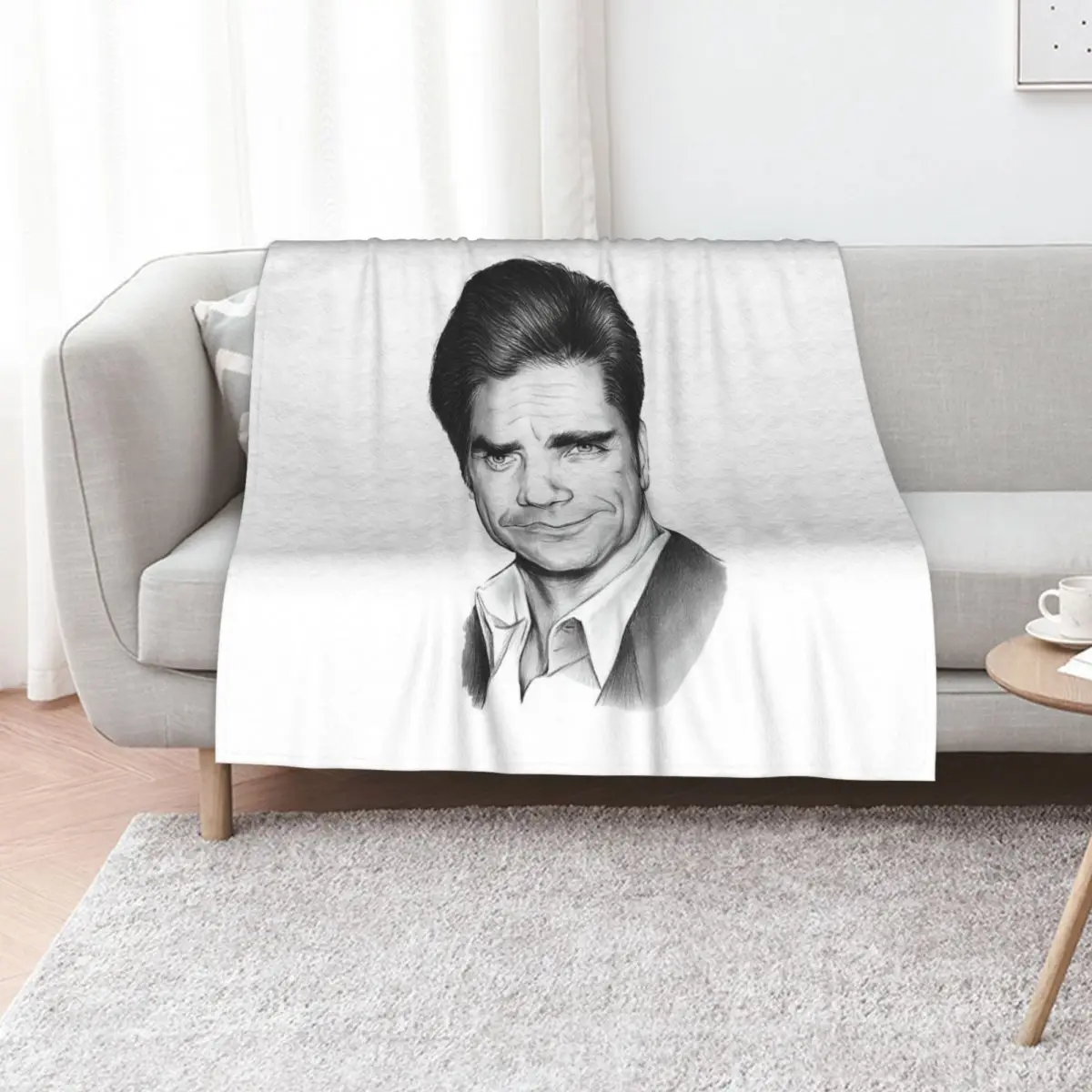 

John Stamos Throw Blanket warm for winter For Decorative Sofa Bed Fashionable Baby Blankets