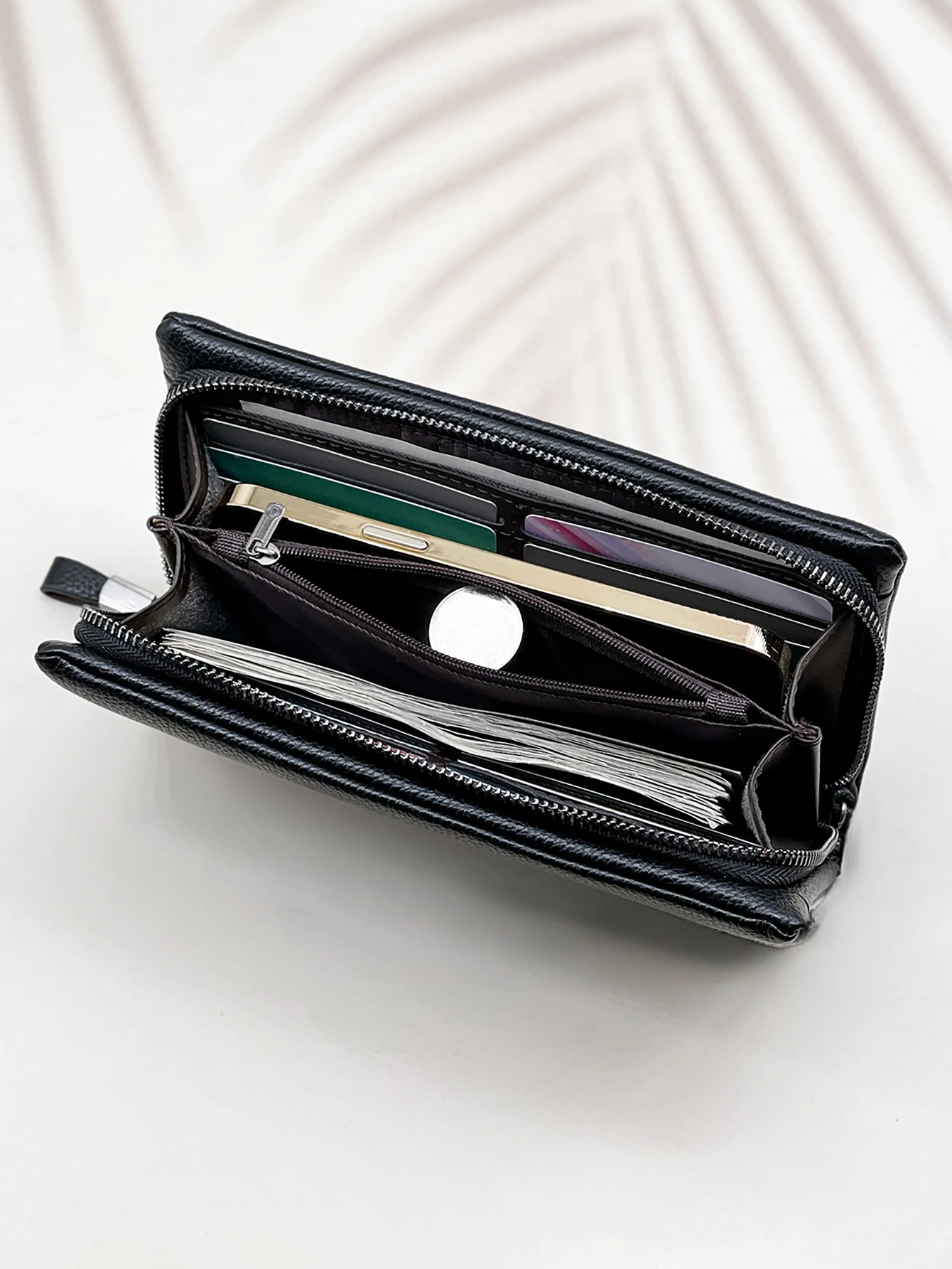 Casual Retro Commuter Clutch Bag Fashion Business Portable Large Capacity Multifunctional Travel Tote Handbag Cell Phone Bag