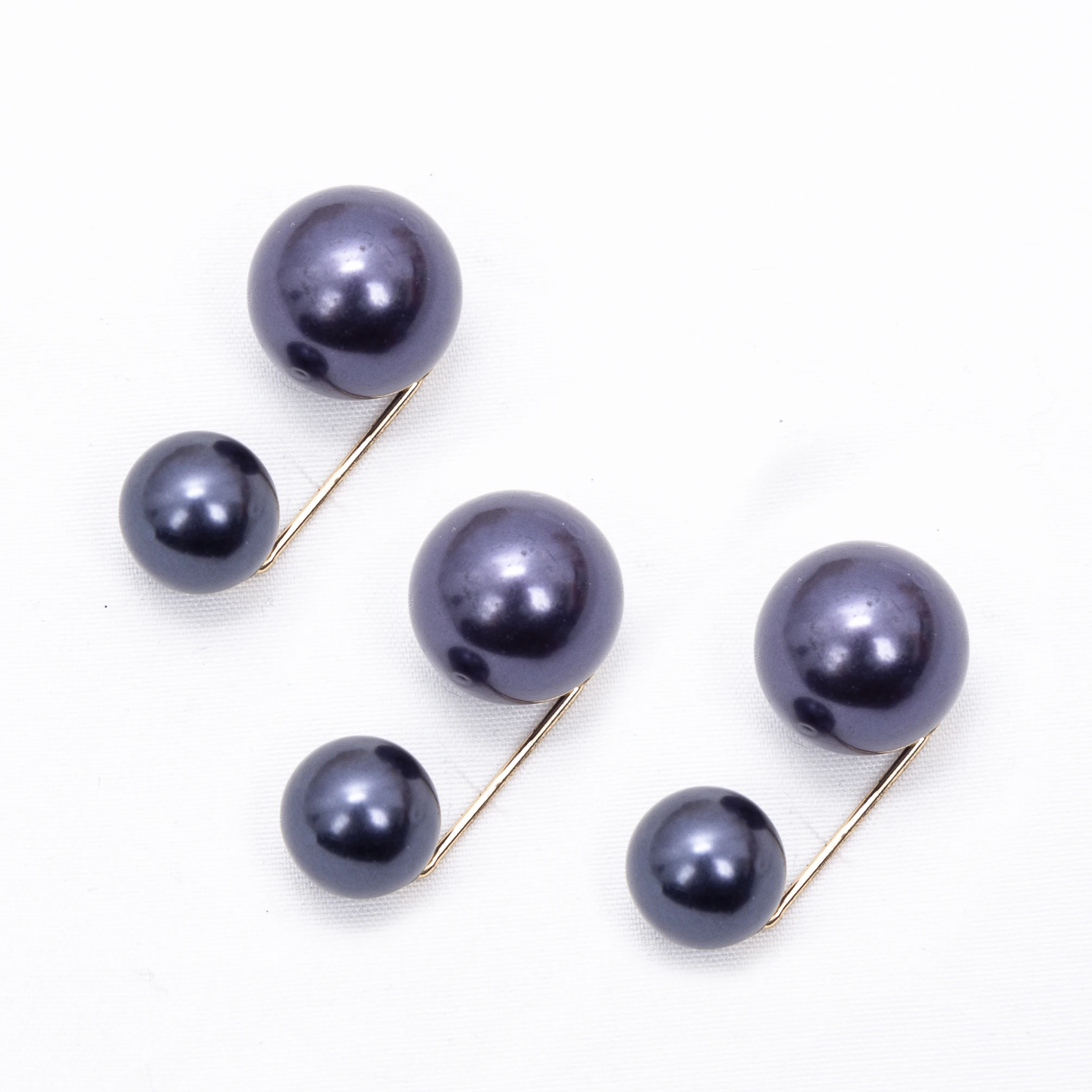 3pcs Women’s Double Pearl Brooches Set, Elegant Accessories