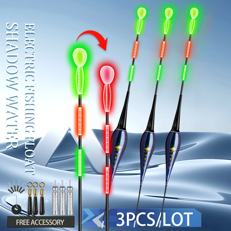 

Fishing Floats Electric LED Luminous Carp Bobbers Smart IC Gravity Sensor Color Change Electric Fishing Accessories Tackles