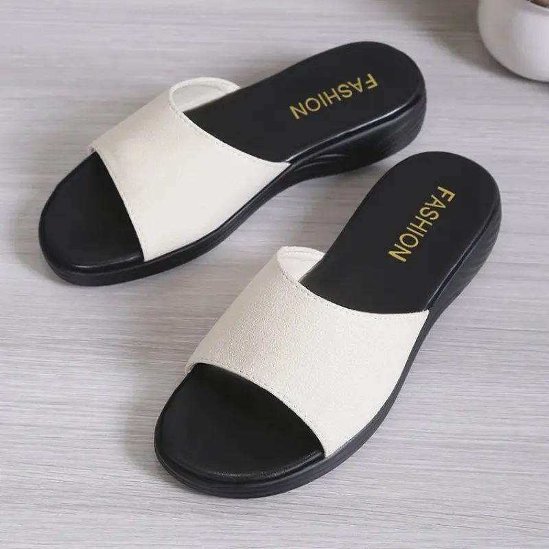 NEW Large Size 36-43 Wedges Heels Sandals Women High Heels Low Heel Summer Shoes For Women Slippers Platform Simple Sexy Sandals