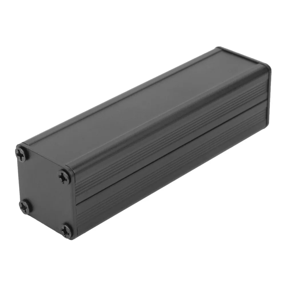 

Алюминиевая коробка 25*25*90 мм, черный алюминиевый электронный корпус «сделай сам», разделенная печатная плата, алюминиевая коробка, инструменты «сделай сам»