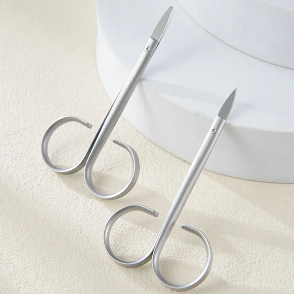 Facial Hair Small Grooming Scissors Set For Women Eyebrow Nose Hair Mustache Eyelashes Trimming Kit Curved Rounded Tip Scissors