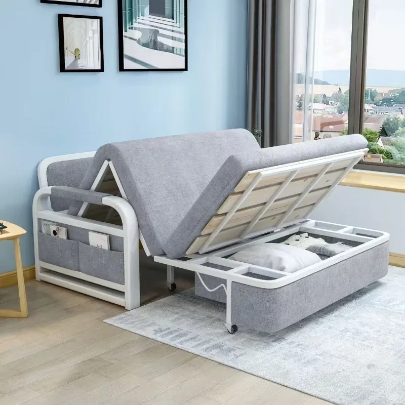 Multifunctional Two Uses Washable Cover Small Apartments Folding Sofa Bed Dual-use Convertible Sofa Bed Foldable Space Saving