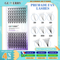Premade Volume Fan Lashes 3D 5D 6D 10D 16D 20D Eyelash Extension Sharp Narrow Stem Fake Eyelashes Cluster Russian Volume Gemerry