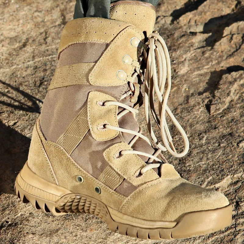 

Мужская высокая дышащая тактическая обувь для пустыни, уличные походные охотничьи ботинки, износостойкие водонепроницаемые альпинистские ботинки