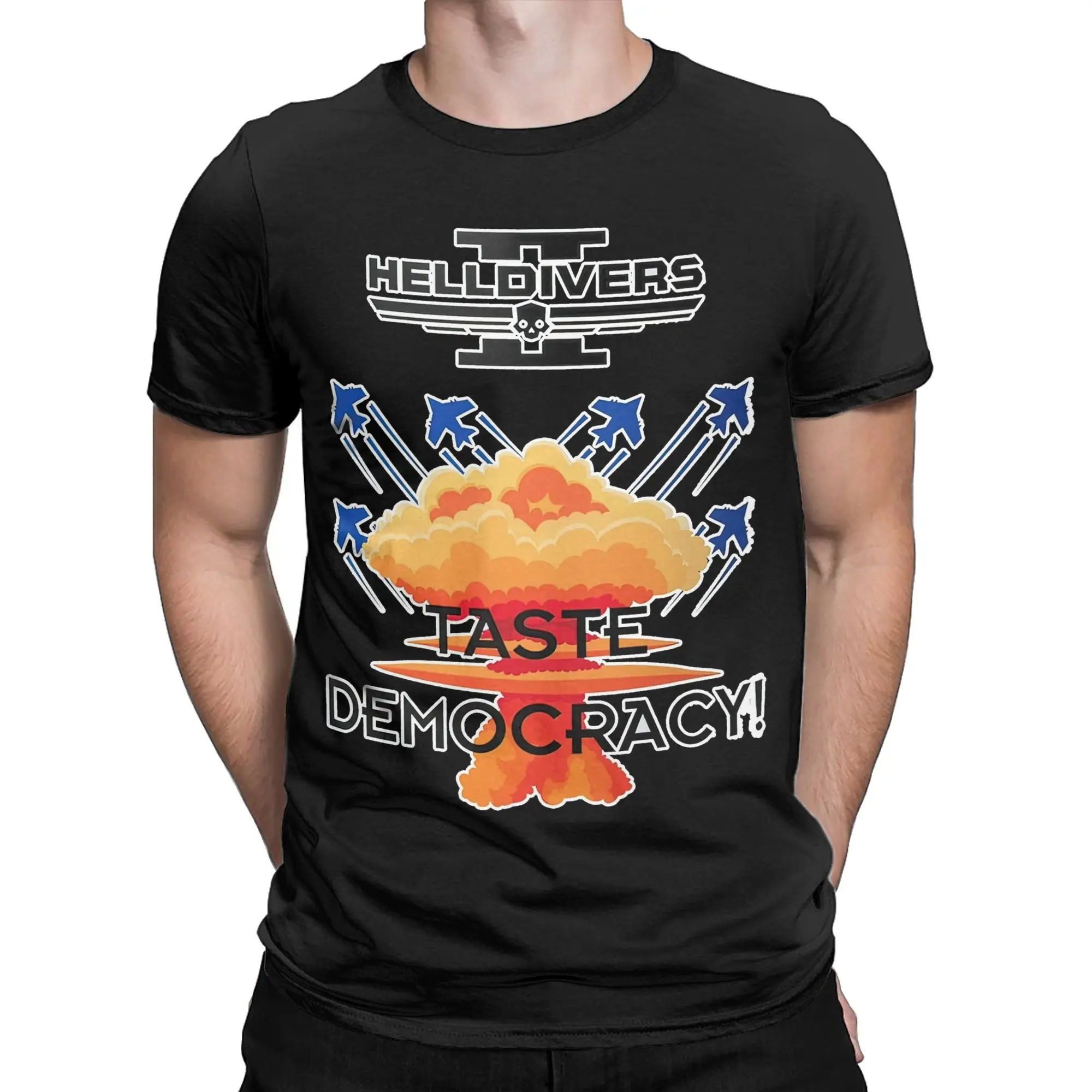 Helldiver 2 Gaming Taste Democracy Accessories Unisex T Shirt Cotton Tee Print  T-shirt Clothes