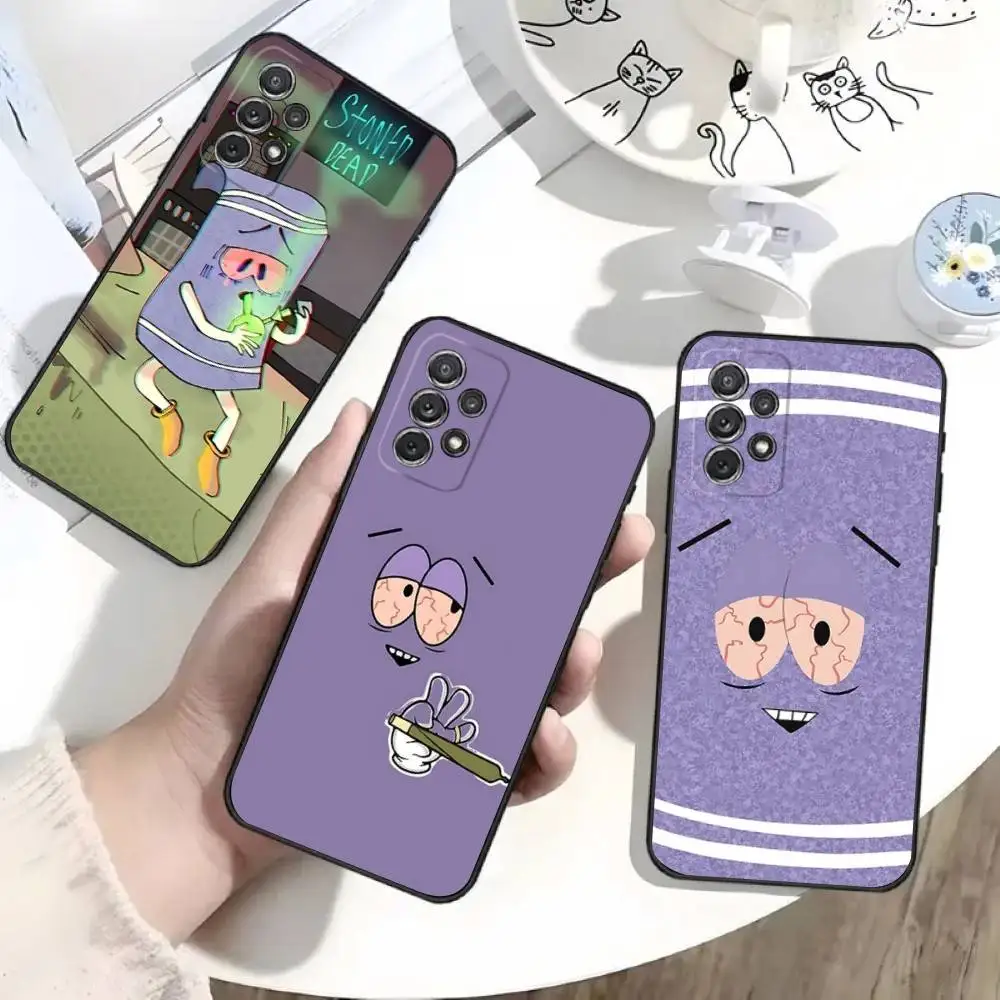 

S-South-S-P-Park Towelie Phone Case For Samsung S25,S24,S21,S22,S23,S30,Ultra,S20,Plus,Fe,Lite,Note,10 Black Soft Shell