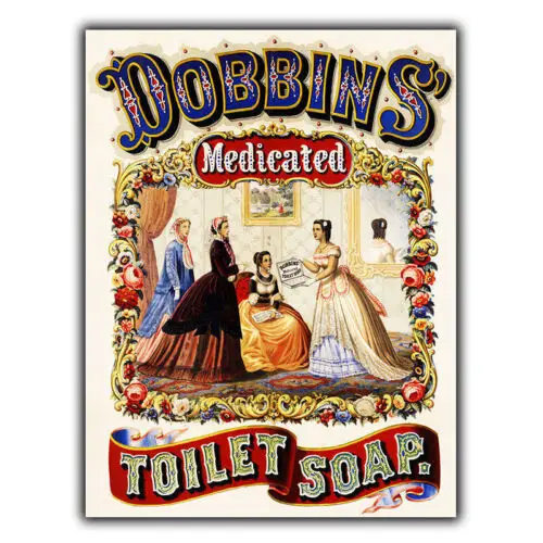 DOBBINS SOAP METAL SIGN WALL PLAQUE Vintage Bathroom/Toilet Advert art print-Aluminum