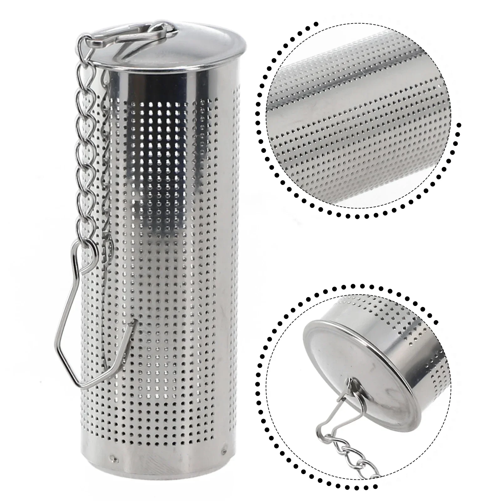 Filtri per palline da tè infusore per filtri a rete in acciaio inossidabile con gancio a catena diametro 65 Mm filtro a rete parti per utensili da cucina