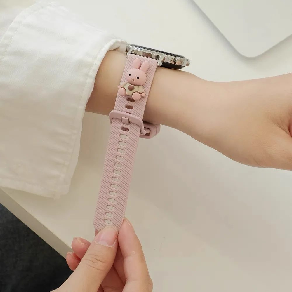 Pulseira de silicone universal 20mm 22mm 18mm para samsung galaxy watch 7 40mm 44mm pulseira 44mm 6 clássico 43mm para huawei para xiaomi