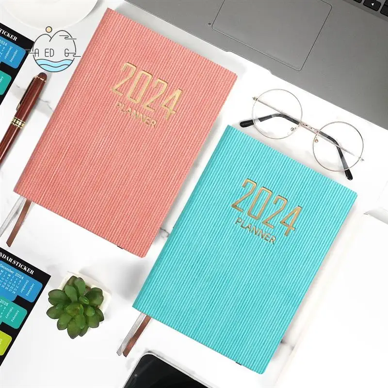 AED6-4Pcs 2024 Appointment Book & Planner - Jan. 2024 - Dec. 2024, Daily Hourly Planner 2024,Premium Paper