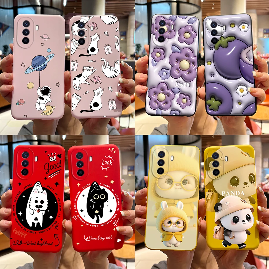 For Huawei NOVA Y70 Case Silicon Back Cover Cute Rabbit panda Phone Case For Huawei NOVA Y70 NOVAY70 NovaY 70 6.75