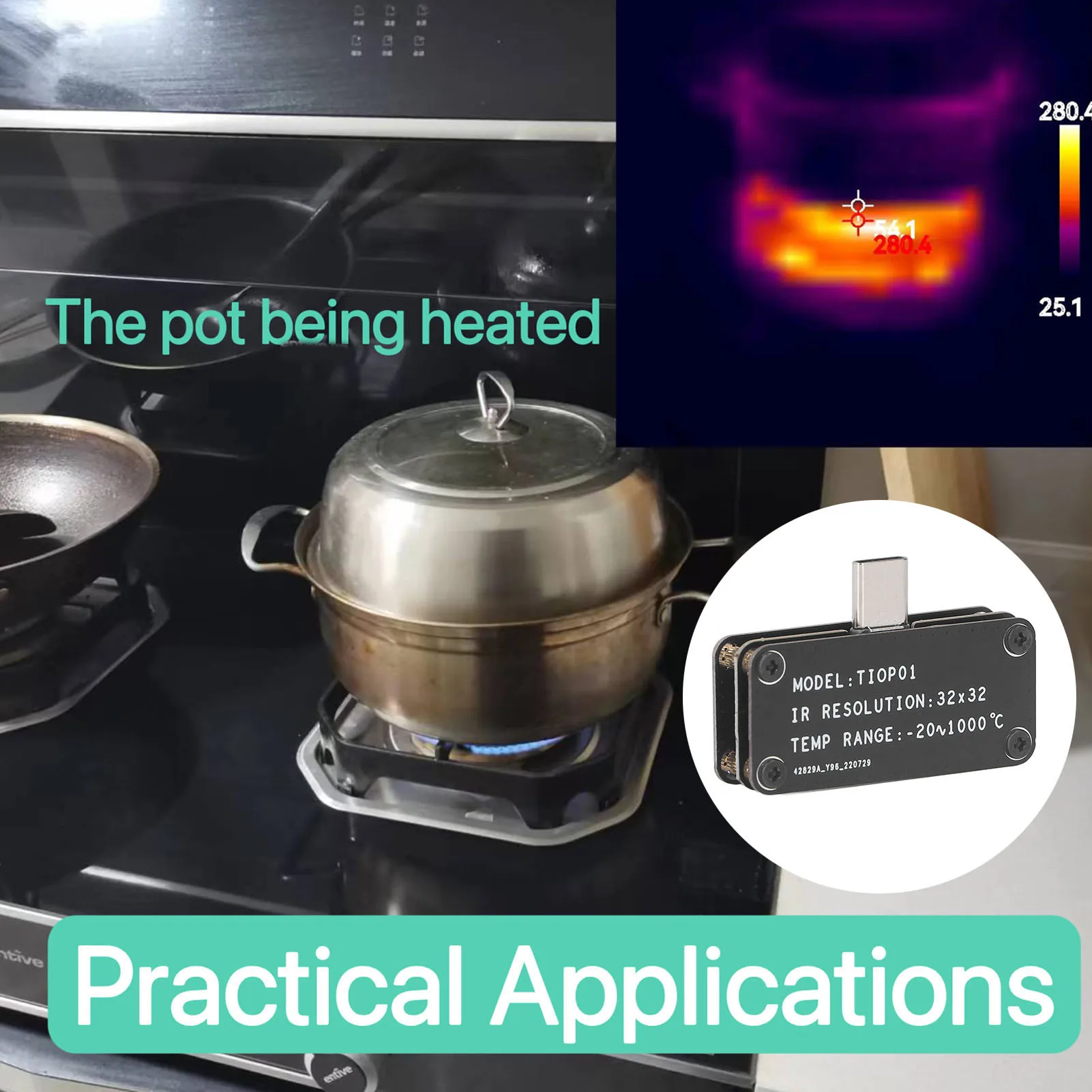 Phone Thermal Imaging Lens 32 X 32 Mini Various Modes Phone Infrared Thermal Camera for Android Phone Accessories Thermal Camera