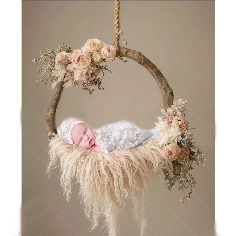 

Набор резинок для фотосъемки новорожденных — нежный кружевной чепчик и треугольная пеленка — наряд для детской фотосъемки 2-в-1 для 1 месяца.