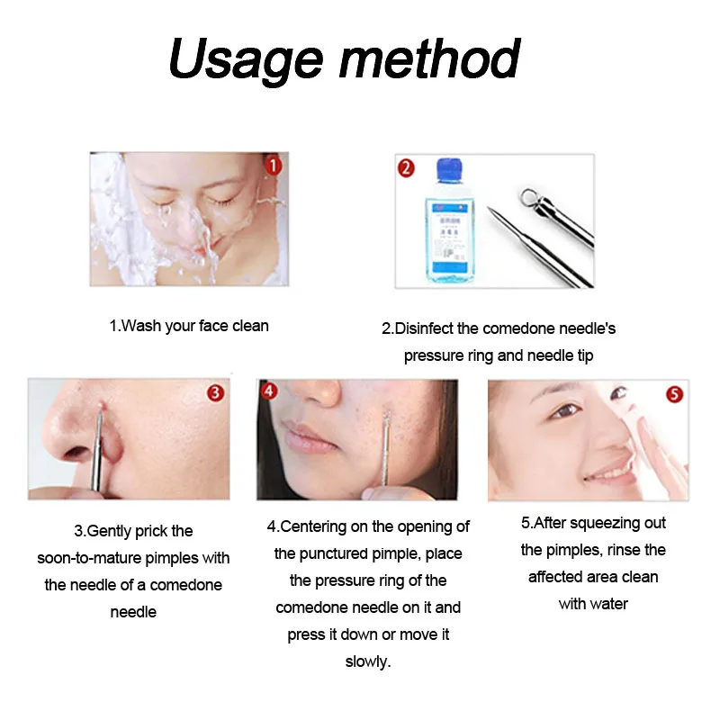 1/2/3 قطعة 8 سنتيمتر أدوات إزالة الرؤوس السوداء يزيل سحب الرؤوس السوداء والرؤوس السوداء بثرة أداة إزالة الصواميل الأسود خارج الوجه FCZ02