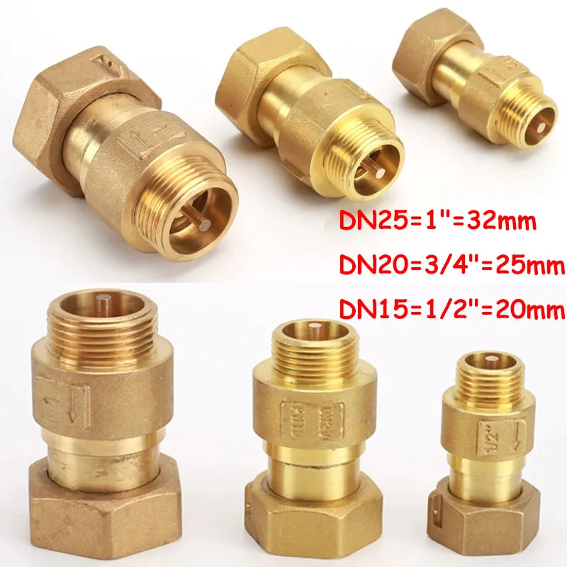 

1/2 "3/4" 1 "DN15/20/25 BSP Пневматический обратный клапан Соединитель Шланг Трубка Воздух Газ Односторонний клапан Водометр/Насос Латунный фитинг для труб