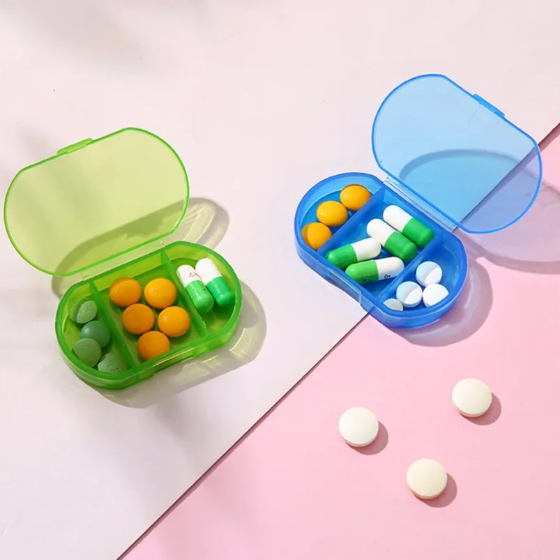

3 Grids Pill Box Mini Pill Case Tablet Pill Organizer Case Dispenser Travel Tablet Holder Container Medicine Drug Storage Box