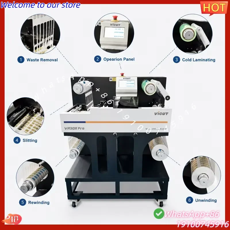 2026Hot Automatic Half Cut Kiss Cutting Machine Precision Automatic Roll Label Die Cutting Machine for High Speed Production