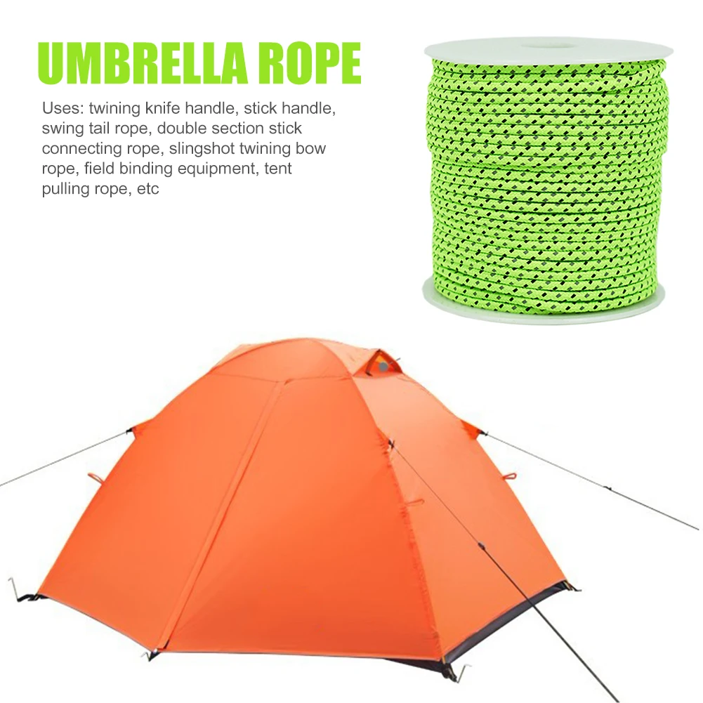 20/50M Reflective Paracord Outdoor Emergency Rope Parachute Cord Durable Survival Umbrella Tent Lanyard Camping Clothesline Rope