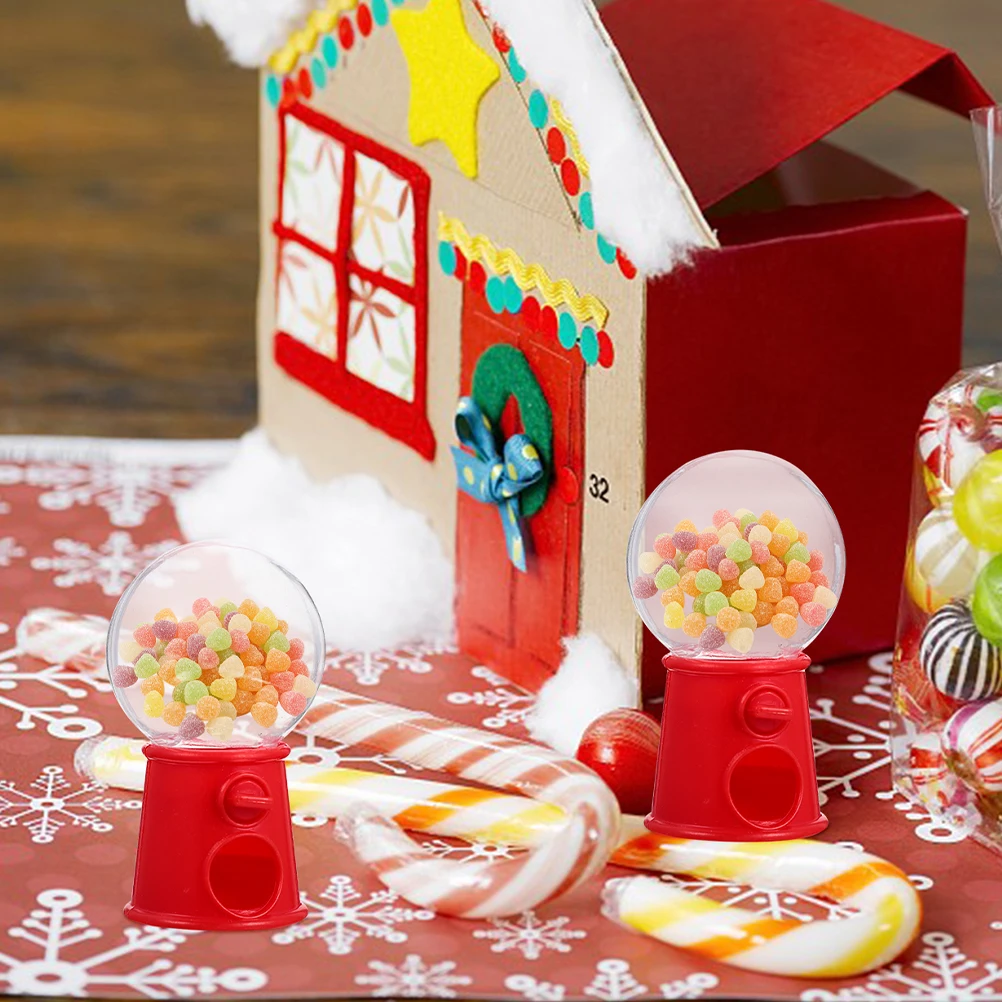 

3pcs Mini Gumballs Machine Candy Dispenser Toys Plastic Kids Grabbing Machines Yellow Lightweight Portable Creative