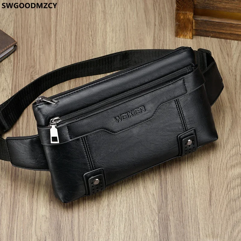 Waist Bag Luxury Brand Fanny Pack Men Leather Pouch Waist Packs Sholder Bag Waist Pouch for Men Cross Body Bag Men сумка мужская