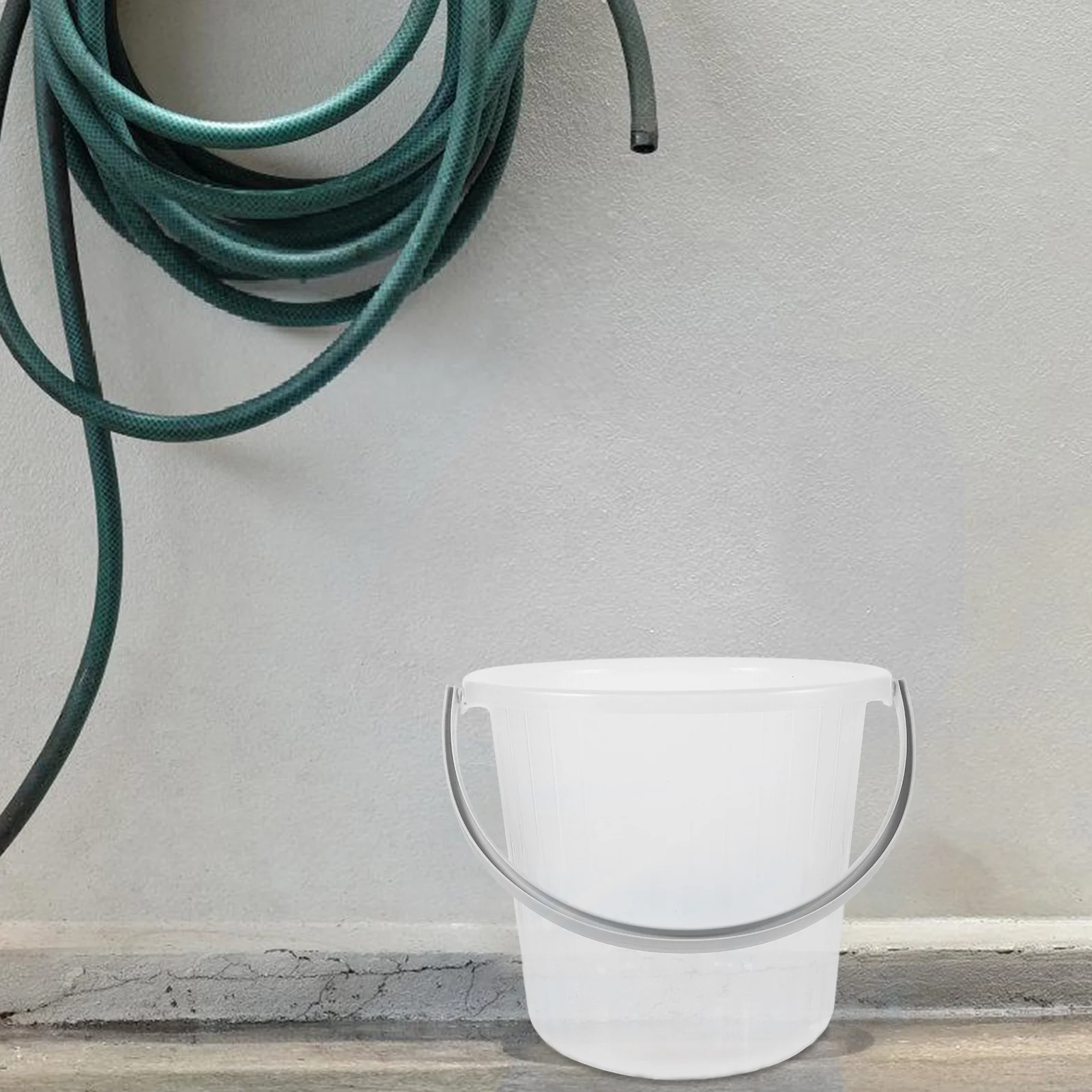 

Large Capacity Transparent Plastic Water Bucket Durable Storage Tank Portable with Handle Car Cleaning Beach Sand for Camping