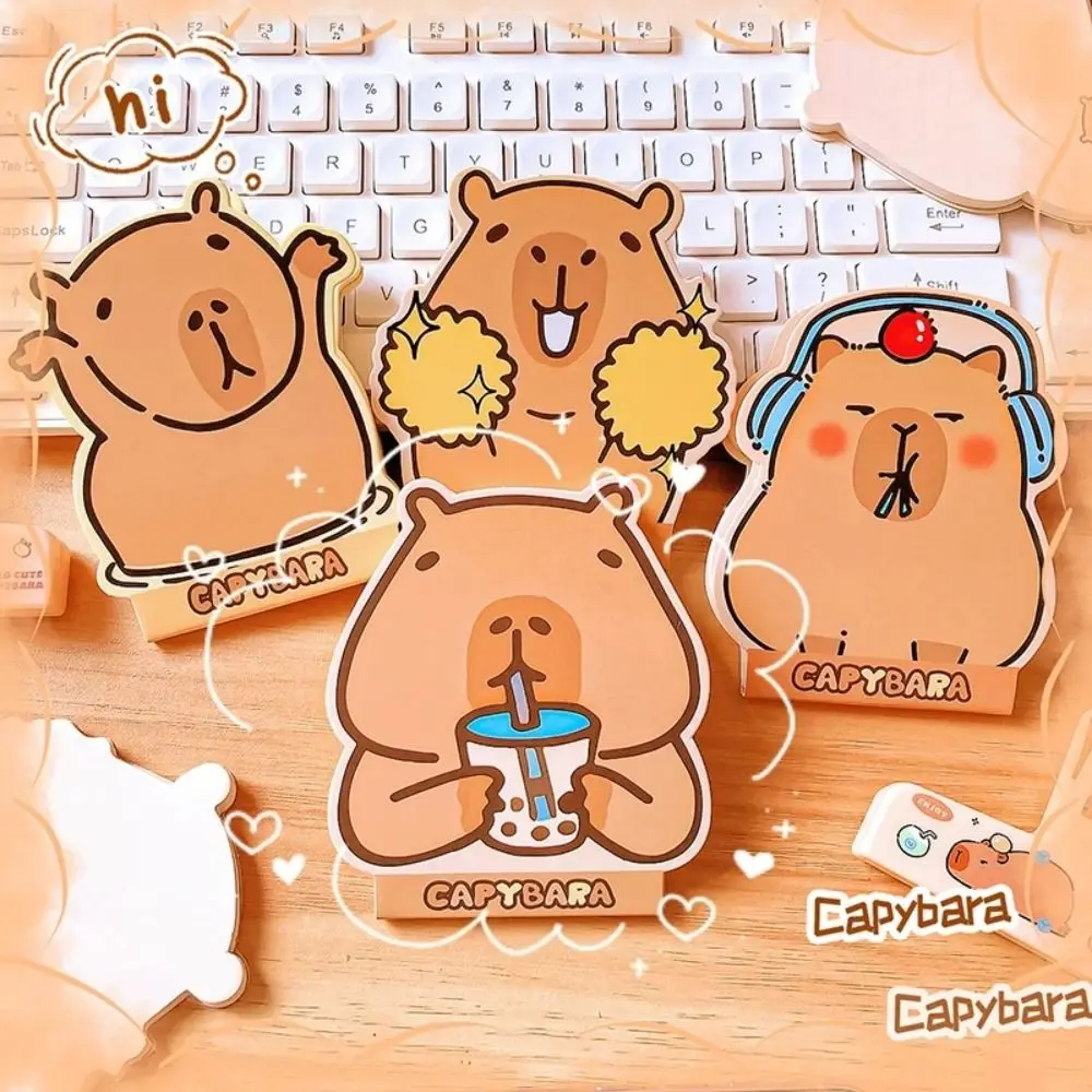 Cuaderno Kawaii Capybara para hacer lista, diario portátil, Mini Bloc de notas pequeño de dibujos animados para estudiantes