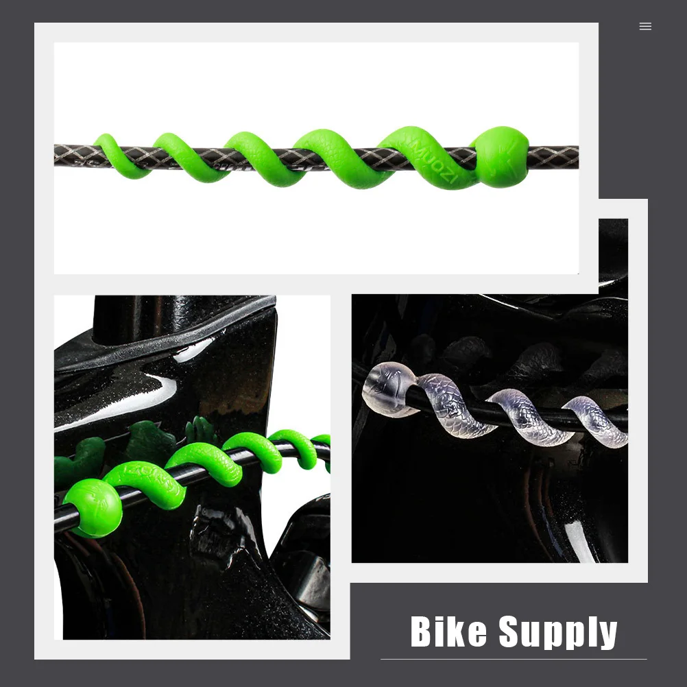 

5pcs Silicone Bike Brake Cable Protector Durable Wire Hider Sleeve For Cycle Brake Tubing Anti-Scratch Protection Cover For