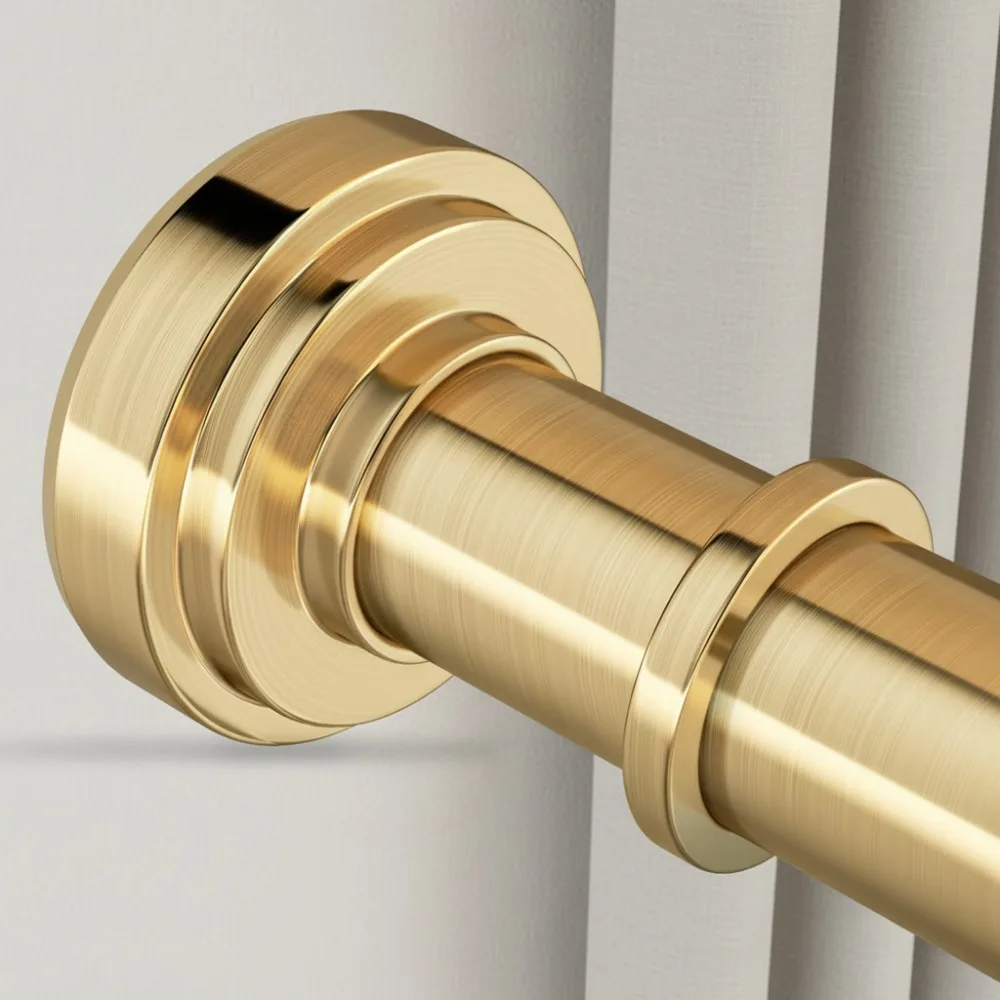 

Adjustable Spring Tension Shower Curtain Rod 36-98 Inch Rustproof Non-Slip No Drill Bathroom Window Patio