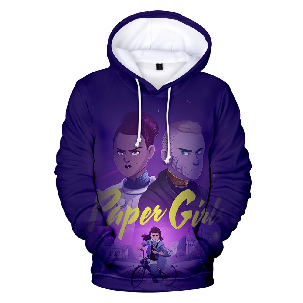 Hoodie Manga lengan panjang uniseks Sweatshirt Pria Wanita lengan panjang baju 3D seri Tv Amerika