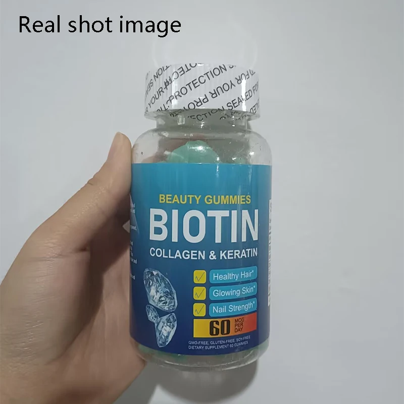 

1 bottle biotin gummies to maintain growth promote fat and carbohydrate breakdown enhance metabolism improve immunity