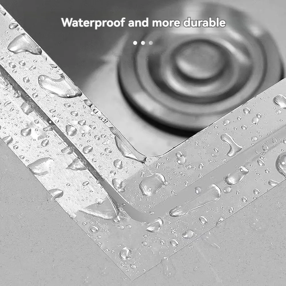 5-10m Heavy Duty Aluminum Foil Tape Waterproof Heat Resistant 3/5cm Width Self Adhesive Seal Tape for Kitchen Stove Gap Repair
