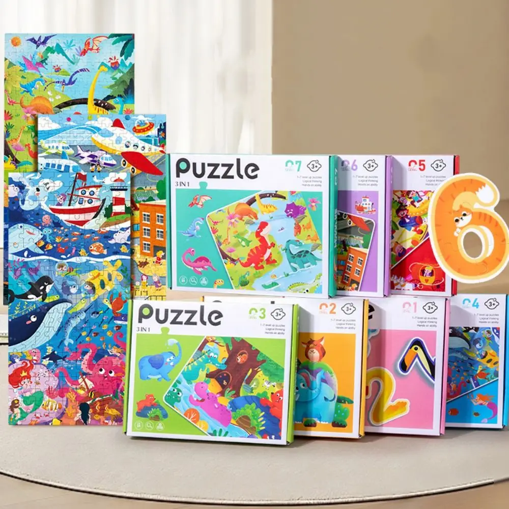 

Panda Puzzle Forest Animals Building Block Elephant Cartoon Animal Jigsaw Home Decor DIY Toy Numbers Jigsaw Puzzle Kids Toy
