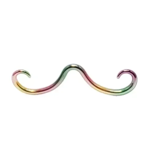 Anel Piercing de Septo em Aço Inoxidável para Homens e Mulheres, Design Popular de Bigode, Anel de Nariz, 316 Cirúrgico