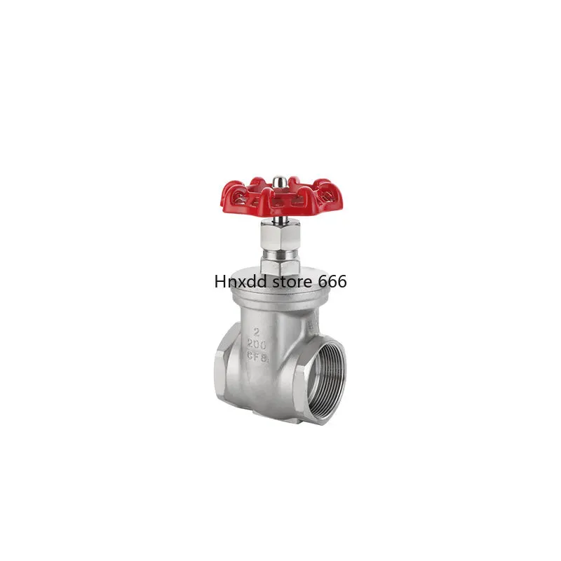 

304 stainless steel gate valve 4 points thread water pipe wire buckle valve switch household DN25 50 65 80