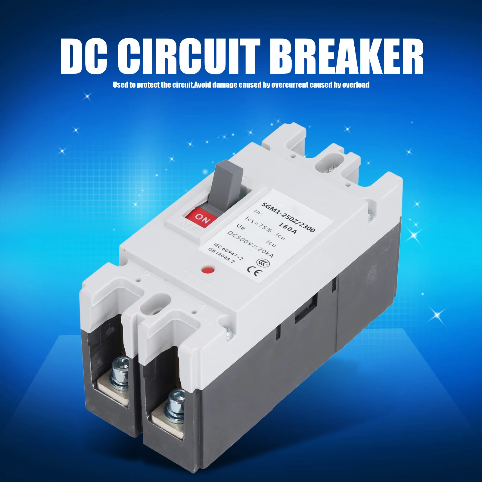 Circuit Breaker 2P Moulded Case Circuits Breakers Solar Energy Switch 500V 160A Solar Energy Switch Miniature Circuit Breaker