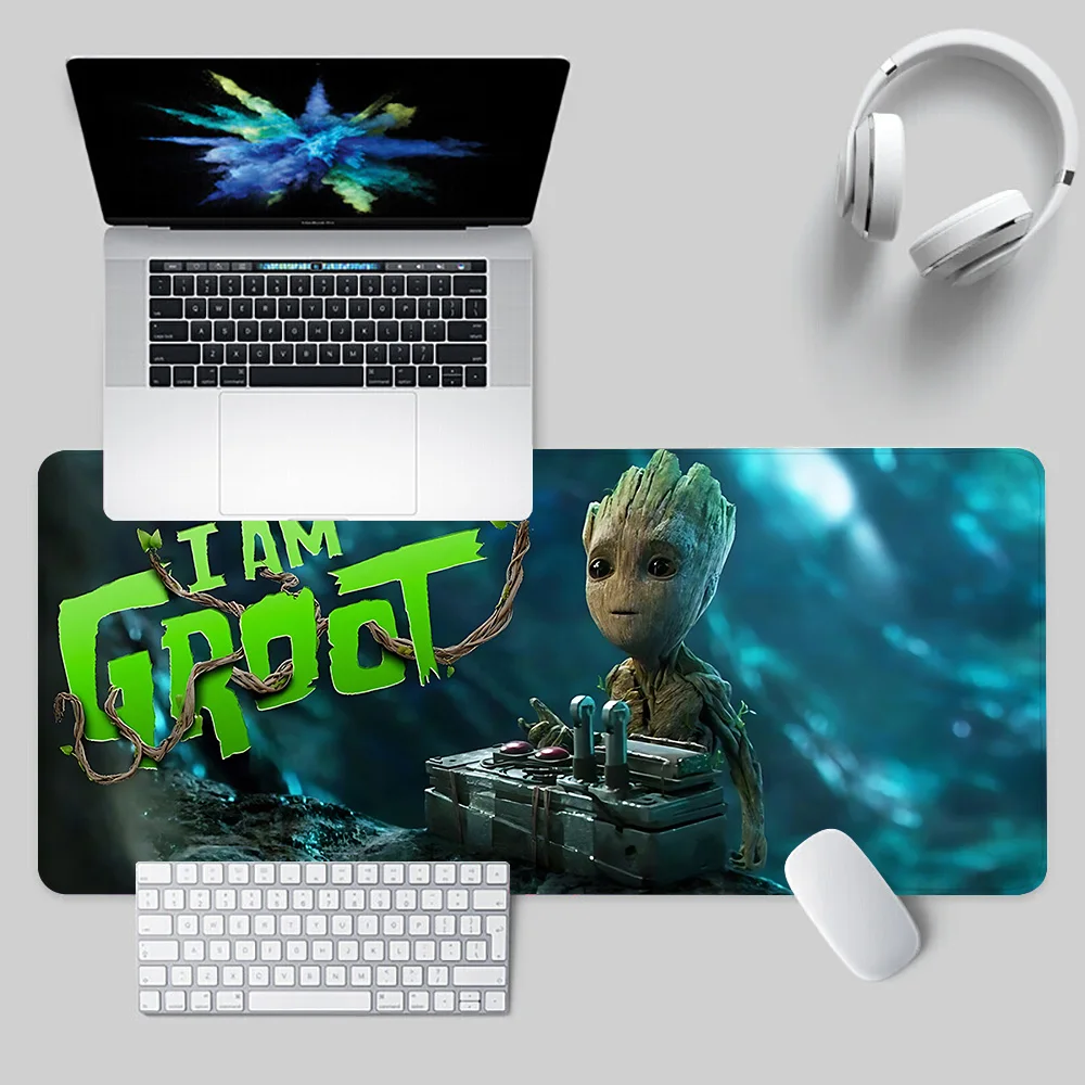 Baby Groots Mousepad HD-Druck Computer Gamer Locking Edge Rutschfestes Mauspad XXL90x40cm Tastatur PC Schreibtischunterlage